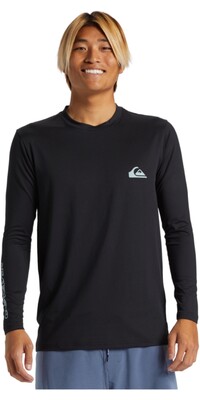 2024 Quiksilver Hombres Camiseta De Manga Larga Everyday Surf AQYWR03154 - Black