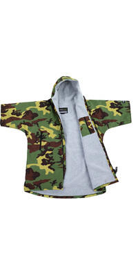 2023 Dryrobe Advance Junior Short Sleeve Change Robe DR100 - Camo / Grey