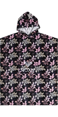 2024 Roxy Mujer Estampado Mgico Toalla Con Capucha ERJAA04299 - Anthracite Sunny Floral Poncho