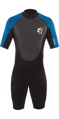 2024 Gul Junior G-Force 3mm Back Zip Shorty Wetsuit GF3307-B7 - Black / Zafir