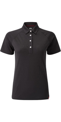 2023 Gill Mujer Uv Tec Polo Top Charcoal Uv008w