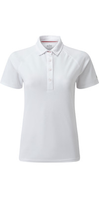 2024 Gill Womens UV Tec Polo Top White UV008W