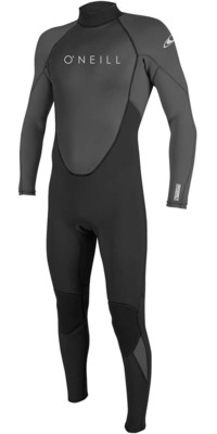 2024 O'Neill Mens Reactor II 3/2mm Back Zip Wetsuit 5040 - Black / Graphite