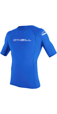 2024 O'Neill Basic Skins Short Sleeve Crew Rash Vest 3341 - Pacific