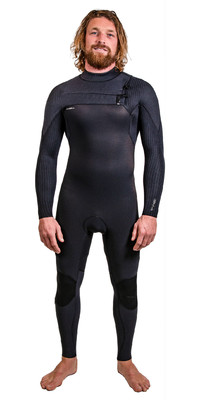 2024 O'Neill Mens HyperFreak 3/2+mm Chest Zip GBS Wetsuit 5343 - Black