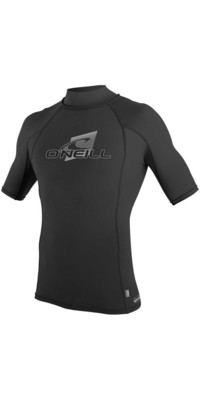 2024 O'Neill Mens Premium Skins Short Sleeve Rash Vest 4517 - Black