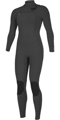 2023 O'Neill Mujer Ninja 3/2mm Chest Zip Gbs Neopreno 5472 - Black