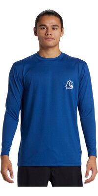 Quiksilver Hombres 2024 DNA Bubble Logo Camiseta De Surf De Manga Larga AQYWR03189 - Monaco Blue