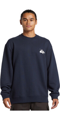 2024 Quiksilver Mens DNA Petroglyph Crew Sweatshirt AQYFT03374 - Dark Navy