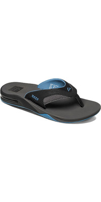 2024 Reef Fanning Bottle Opener Flip Flops GREY / LIGHT BLUE R2026