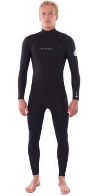 2023 Rip Curl Mens Dawn Patrol Performance 4/3mm Chest Zip Wetsuit Black WSM9WM