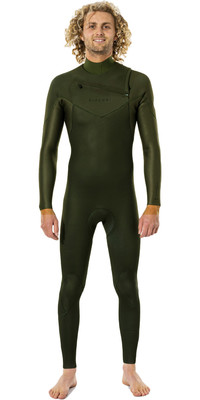 2022 Rip Curl Mens Dawn Patrol Performance Eco 5/3mm Chest Zip Wetsuit WSM9XV - Green