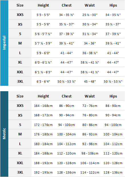 Helly Hansen Mens Marine Garments 19 0 Size Chart