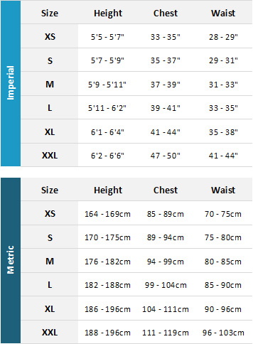 Mystic Mens Drysuits 19 Mens Size Chart