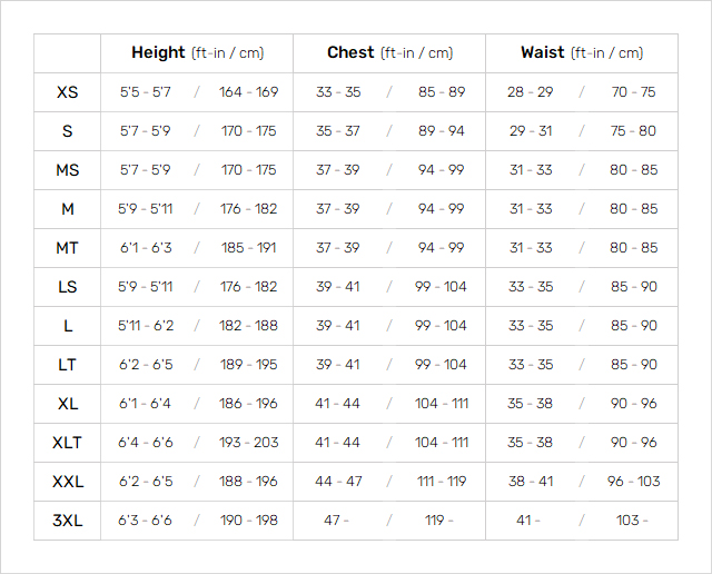 Mystic Mens Wetsuits 19 0 Size Chart