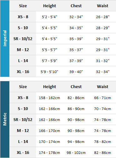 Palm Womens Drysuits 19 Womens Size Chart