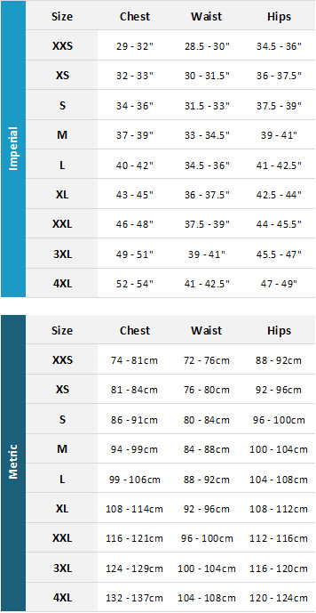 Slam Mens Marine Garments 19 Mens Size Chart