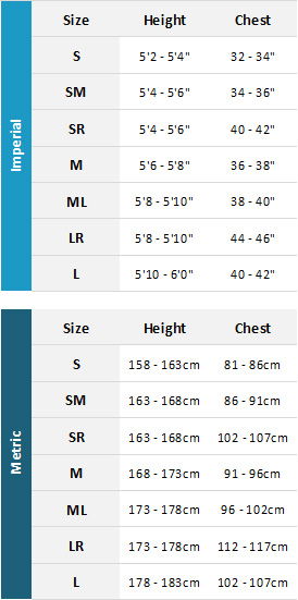 Typhoon Womens Drysuits 19 Womens Size Chart