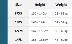 Zhik Junior Wetsuit/ Drysuit 22 0 Size Chart