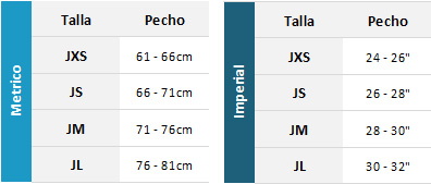 Gul Junior Marine Garments 19 0 Tabla de Tallas