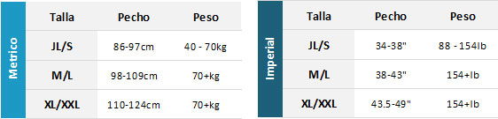 Musto BA 19 0 Tabla de Tallas