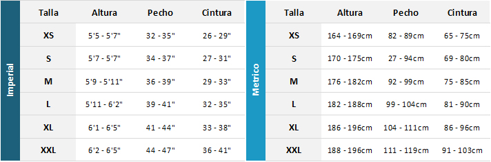 Mystic Mens Techincal Tops 22 0 Tabla de Tallas